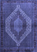 Machine Washable Persian Blue Traditional Rug, wshtr2424blu