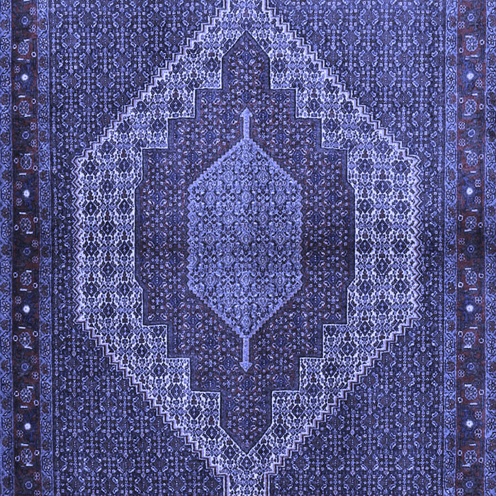 Machine Washable Persian Blue Traditional Rug, wshtr2424blu