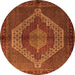 Square Persian Orange Traditional Rug, tr2424org