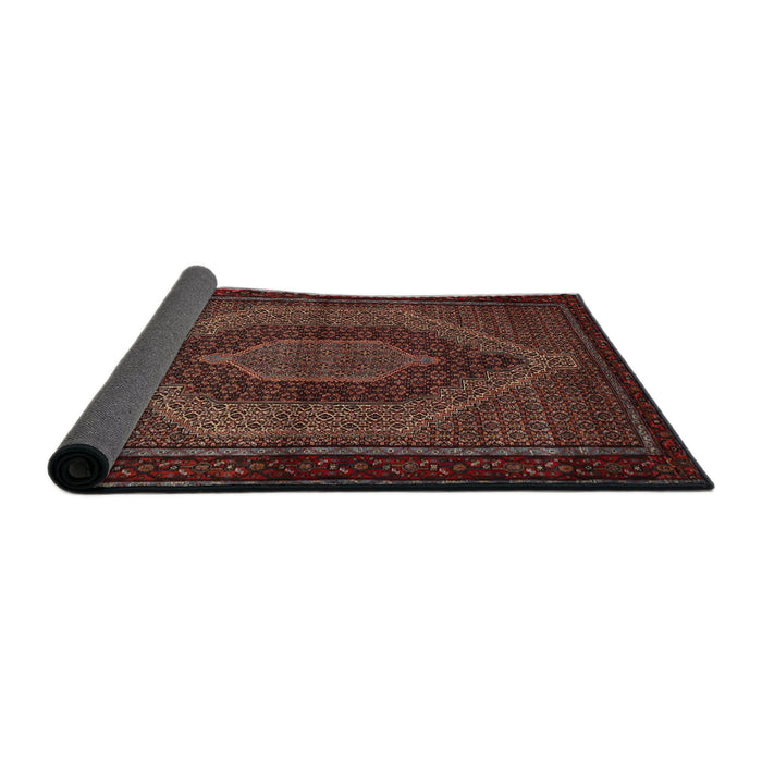 Sideview of Traditional Sienna Brown Persian Rug, tr2425