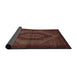 Sideview of Traditional Sienna Brown Persian Rug, tr2425