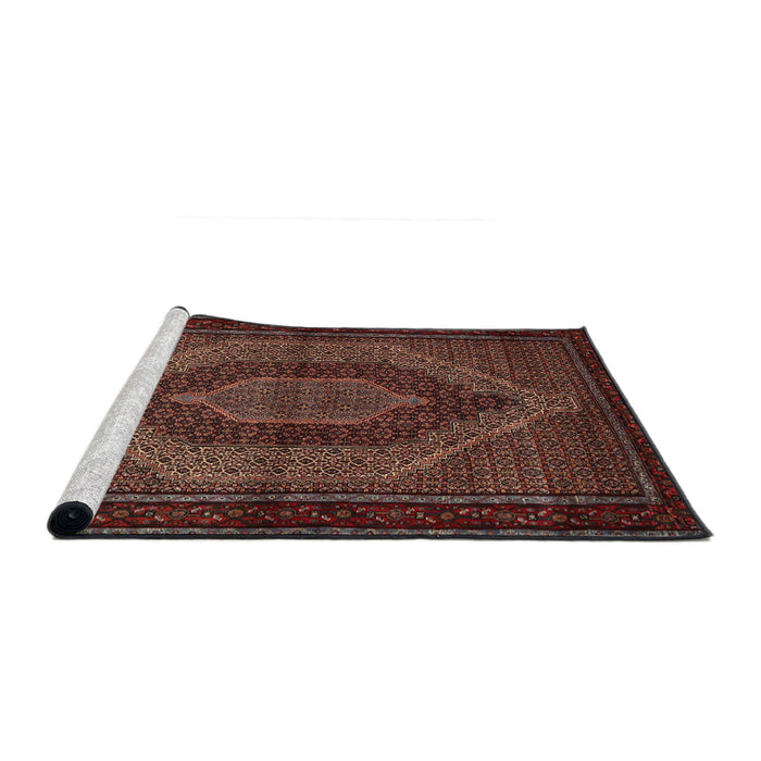 Sideview of Machine Washable Traditional Sienna Brown Rug, wshtr2425