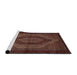 Sideview of Machine Washable Traditional Sienna Brown Rug, wshtr2425