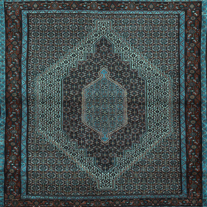 Square Machine Washable Persian Light Blue Traditional Rug, wshtr2425lblu