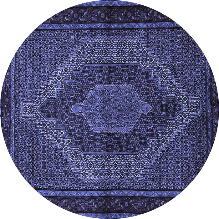 Round Persian Blue Traditional Rug, tr2425blu