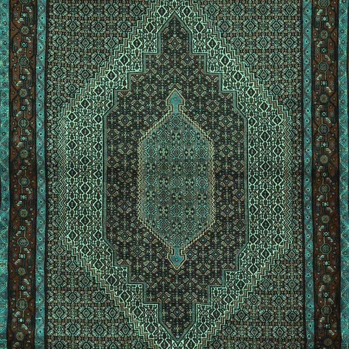 Machine Washable Persian Turquoise Traditional Area Rugs, wshtr2425turq