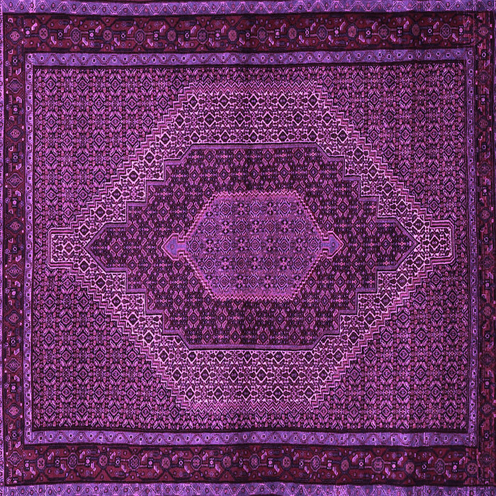 Square Machine Washable Persian Purple Traditional Area Rugs, wshtr2425pur