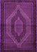 Machine Washable Persian Purple Traditional Area Rugs, wshtr2425pur