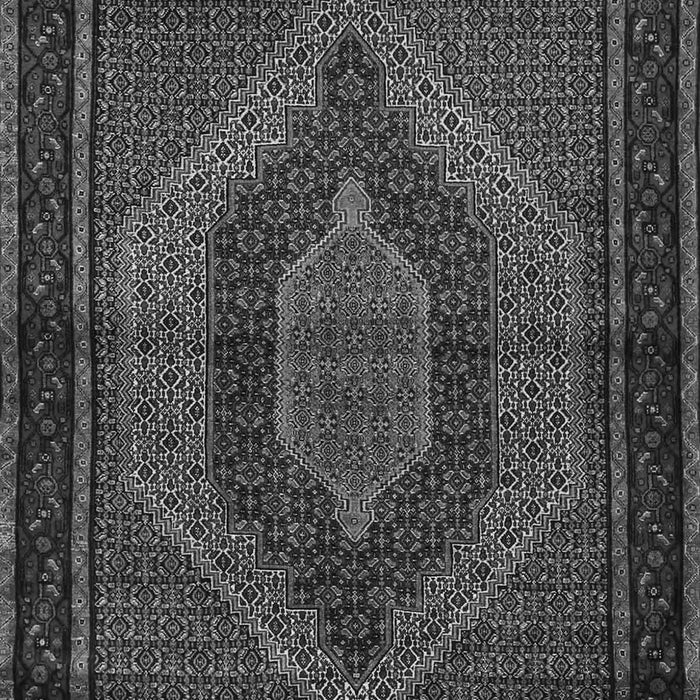 Serging Thickness of Machine Washable Persian Gray Traditional Rug, wshtr2425gry
