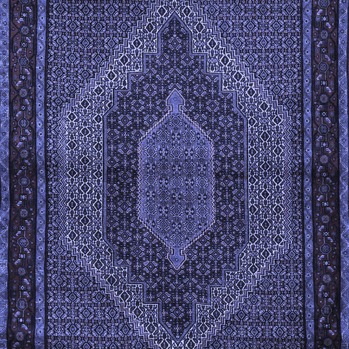 Machine Washable Persian Blue Traditional Rug, wshtr2425blu