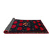 Sideview of Traditional Gunmetal Green Animal Rug, tr2426