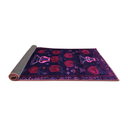 Sideview of Animal Purple Traditional Rug, tr2426pur