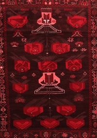 Animal Red Traditional Rug, tr2426red