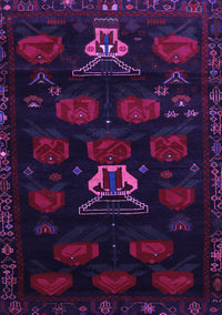 Animal Purple Traditional Rug, tr2426pur