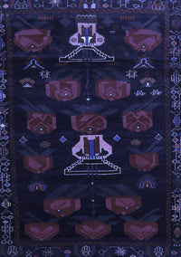 Animal Blue Traditional Rug, tr2426blu