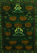 Animal Green Traditional Rug, tr2426grn