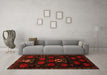 Machine Washable Animal Orange Traditional Area Rugs in a Living Room, wshtr2426org