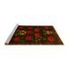 Sideview of Machine Washable Animal Yellow Traditional Rug, wshtr2426yw