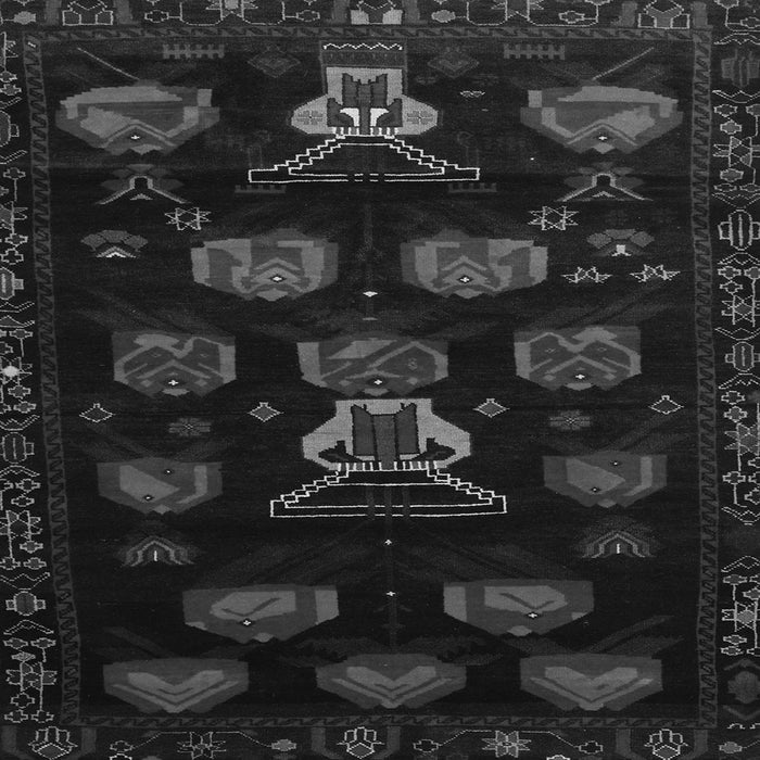 Round Machine Washable Animal Gray Traditional Rug, wshtr2426gry