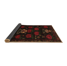 Sideview of Animal Brown Traditional Rug, tr2426brn