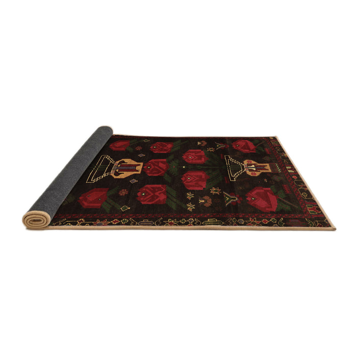 Sideview of Animal Brown Traditional Rug, tr2426brn