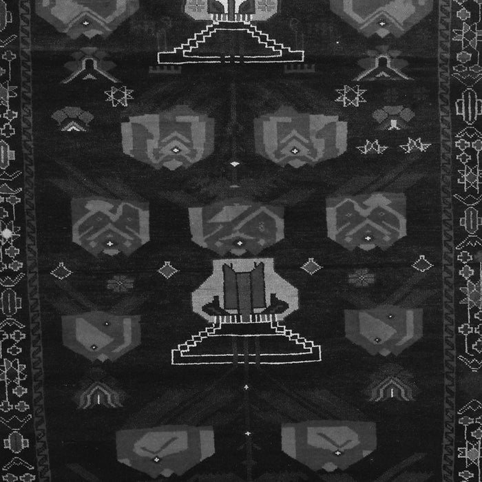 Serging Thickness of Machine Washable Animal Gray Traditional Rug, wshtr2426gry