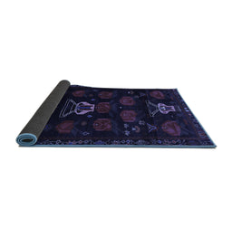 Sideview of Animal Blue Traditional Rug, tr2426blu