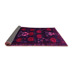 Sideview of Animal Pink Traditional Rug, tr2426pnk