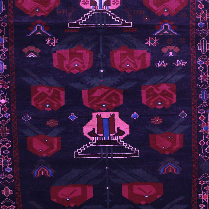 Machine Washable Animal Purple Traditional Area Rugs, wshtr2426pur