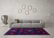 Machine Washable Animal Purple Traditional Area Rugs in a Living Room, wshtr2426pur