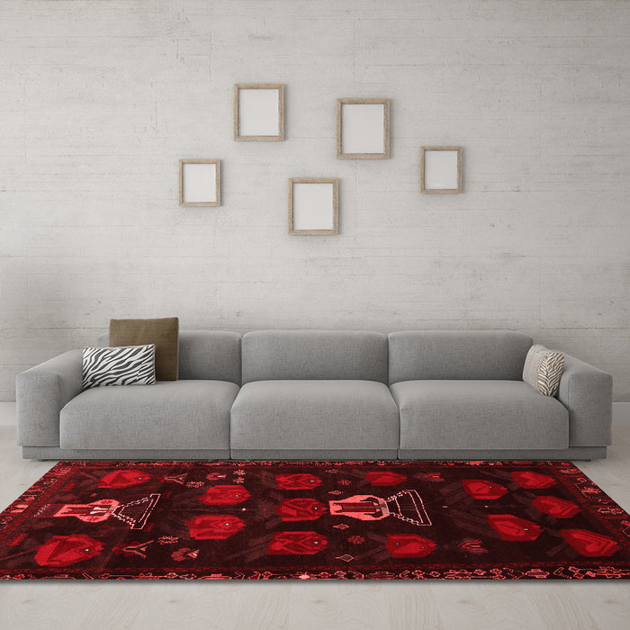 Traditional Red Washable Rugs