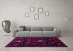 Machine Washable Animal Pink Traditional Rug in a Living Room, wshtr2426pnk