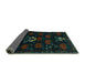 Sideview of Animal Turquoise Traditional Rug, tr2426turq