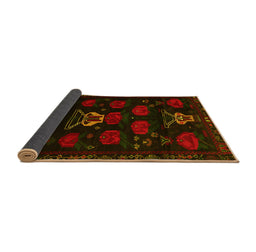 Sideview of Animal Yellow Traditional Rug, tr2426yw
