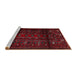 Sideview of Machine Washable Traditional Bakers Brown Rug, wshtr2427