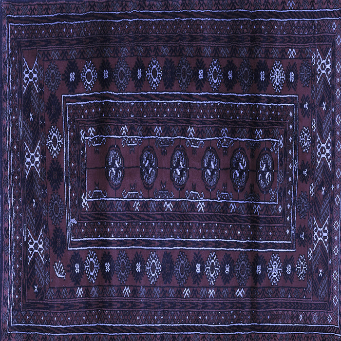 Square Machine Washable Persian Blue Traditional Rug, wshtr2427blu