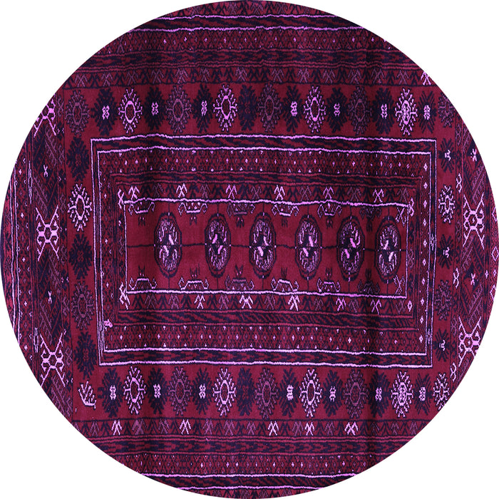 Round Machine Washable Persian Purple Traditional Area Rugs, wshtr2427pur