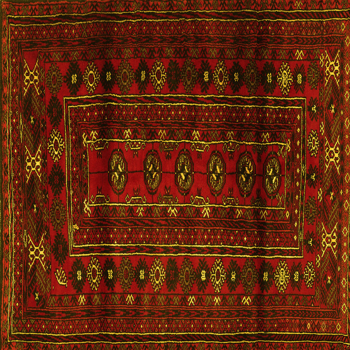 Square Persian Yellow Traditional Rug, tr2427yw