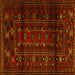 Square Persian Yellow Traditional Rug, tr2427yw