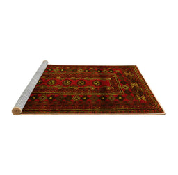 Sideview of Machine Washable Persian Yellow Traditional Rug, wshtr2427yw