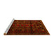 Sideview of Machine Washable Persian Yellow Traditional Rug, wshtr2427yw