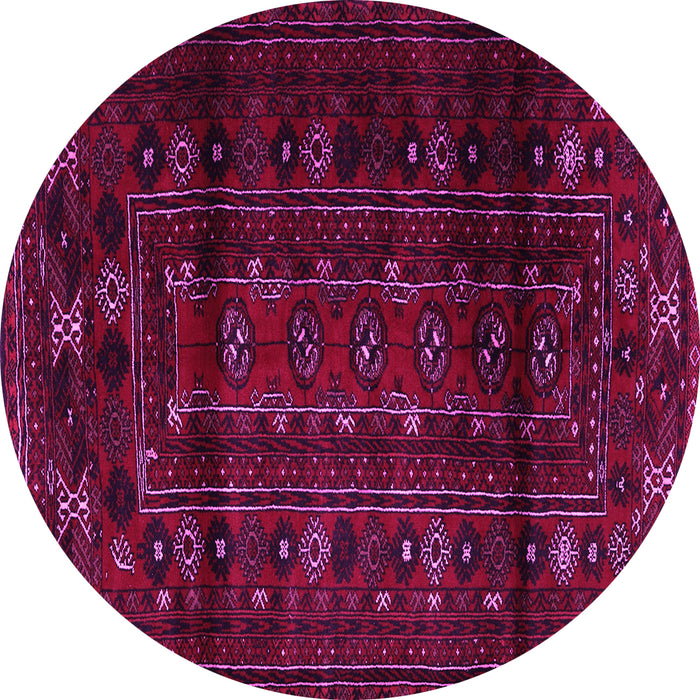 Round Machine Washable Persian Pink Traditional Rug, wshtr2427pnk
