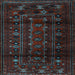 Square Persian Light Blue Traditional Rug, tr2427lblu