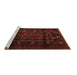 Sideview of Machine Washable Persian Brown Traditional Rug, wshtr2427brn