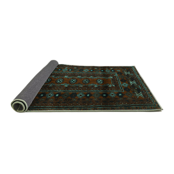 Sideview of Persian Turquoise Traditional Rug, tr2427turq