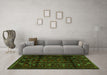 Machine Washable Persian Green Traditional Area Rugs in a Living Room,, wshtr2427grn