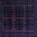 Square Persian Blue Traditional Rug, tr2428blu
