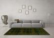 Machine Washable Persian Green Traditional Area Rugs in a Living Room,, wshtr2428grn