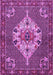 Machine Washable Persian Purple Traditional Area Rugs, wshtr2429pur