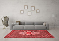 Machine Washable Persian Red Traditional Rug, wshtr2429red